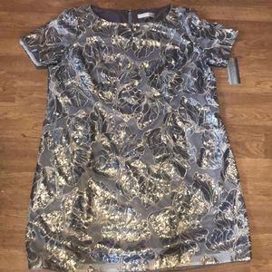 Tahari sequin dress